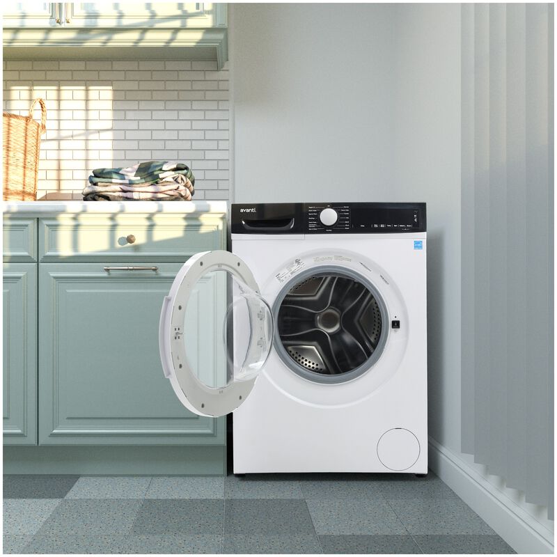 Avanti 24 in. 2.2 cu. ft. Stackable Front Load Washer with Sanitize & Steam Cycle - White, , hires