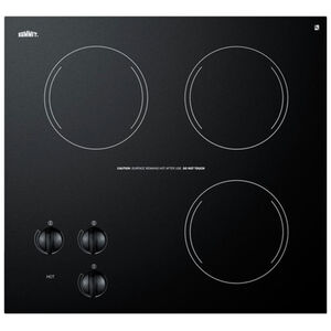 Summit 21 in. Electric Cooktop with 3 Radiant Burners - Black, , hires