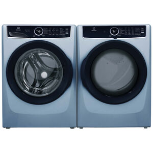 Electrolux 400 Series 27 in. 8.0 cu. ft. Stackable Gas Dryer with Luxury-Quiet Sound System, Sanitize Cycle, Steam Cycle & Sensor Dry - Glacier Blue, Glacier Blue, hires