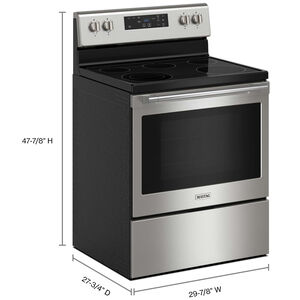 Maytag 30 in. 5.3 cu. ft. Electric Range with Radiant Burners - Fingerprint Resistant Stainless Steel, , hires