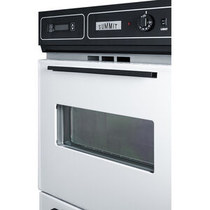 Summit 24 in. 2.9 cu. ft. Gas Single Wall Oven - White, White, hires