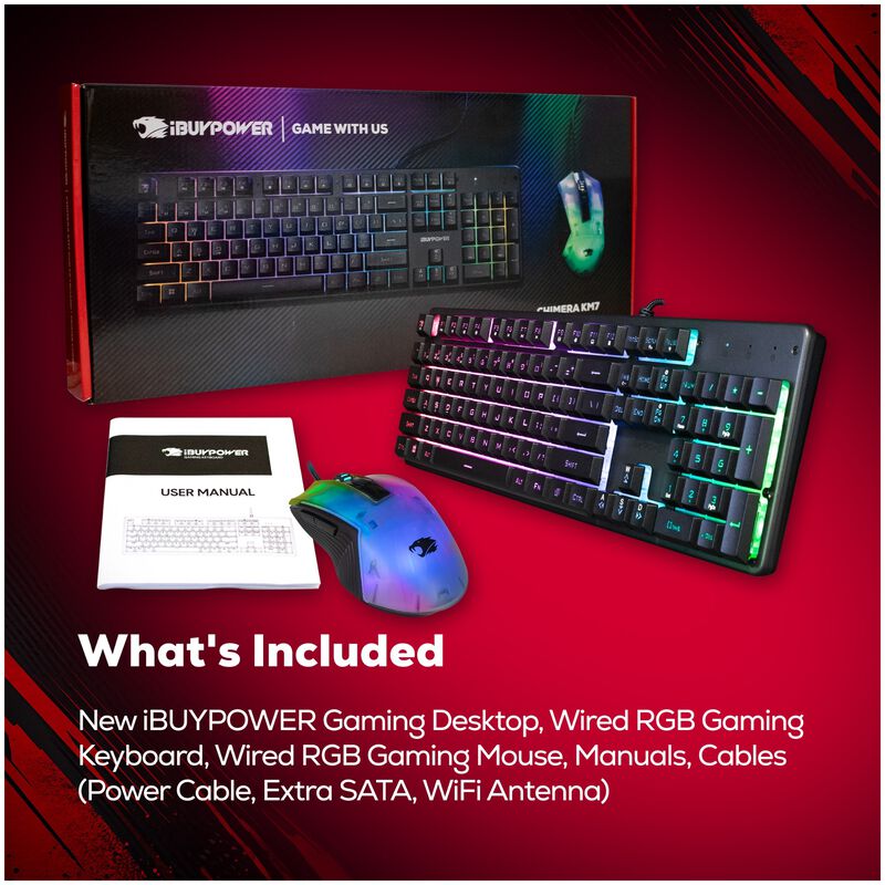 iBUYPOWER Element Gaming Desktop with AMD Ryzen 7 7800X3D, 4.2 GHz, 8-Core CPU, AMD Radeon RX 9070 XT, 16GB VRAM GPU, 32 GB RAM, 1 TB SSD & Windows 11 Home - Black, , hires