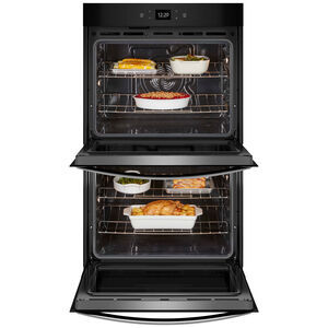 Whirlpool 30 in. 10 cu. ft. Smart Top Control Electric Double Wall Oven with Standard Convection - Fingerprint Resistant Stainless, Fingerprint Resistant Stainless, hires