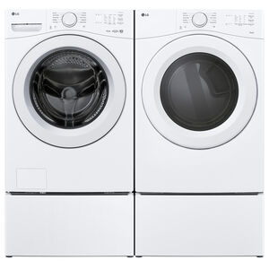 LG 27 in. 7.4 cu. ft. Smart Stackable Gas Dryer with Sensor Dry & AI Dry - White, , hires