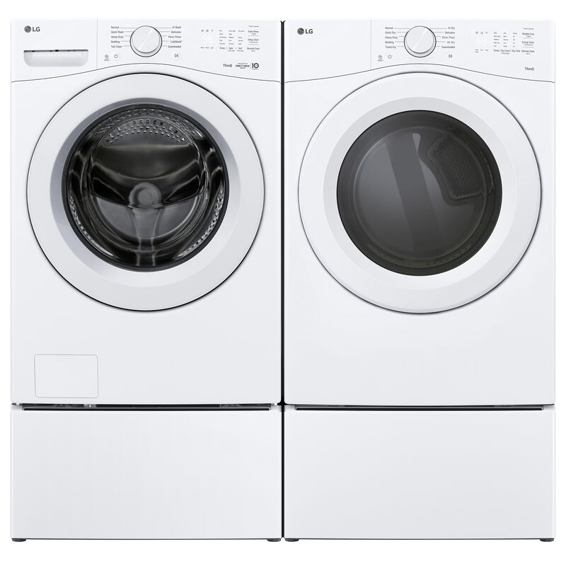 LG 27 in. 7.4 cu. ft. Smart Stackable Gas Dryer with Sensor Dry & AI Dry - White, , hires