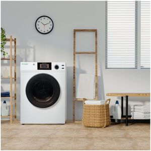 Equator Premium Compact 24 in. 3.1 cu. ft. Stackable Electric Dryer with Sensor Dry & Sanitize Cycle - White, , hires