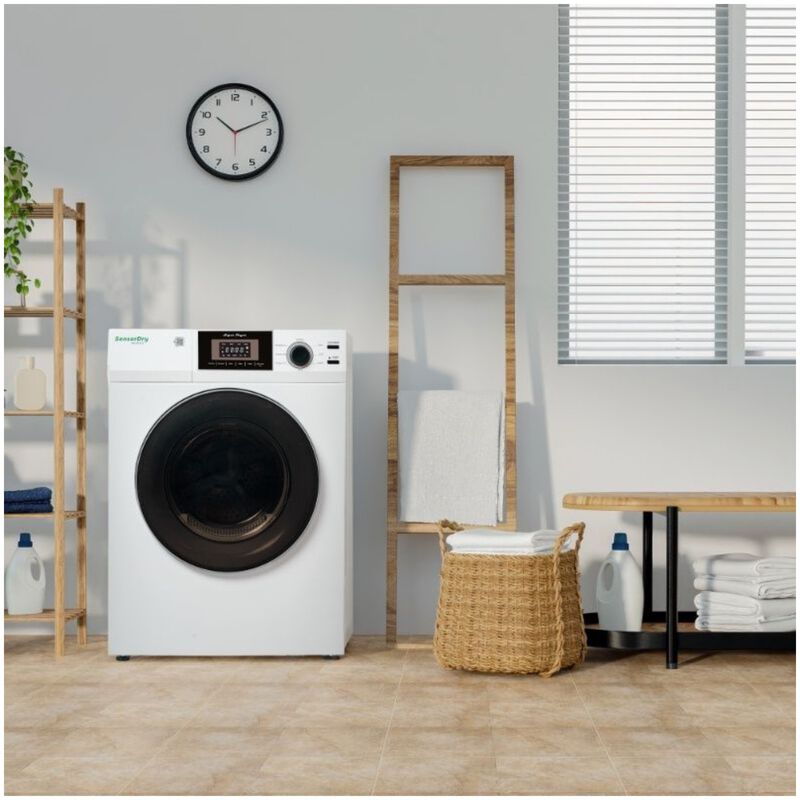 Equator Premium Compact 24 in. 3.1 cu. ft. Stackable Electric Dryer with Sensor Dry & Sanitize Cycle - White, , hires