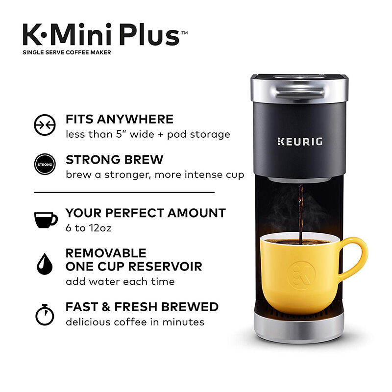 Single Serve K-Cup Brewer, K-Mini Coffee Maker, 6 to 12 Oz. Brew Sizes,  Black