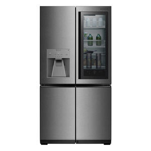 LG Signature 36 in. 30.8 cu. ft. Smart 4-Door French Door Refrigerator with External Ice & Water Dispenser- Textured Steel, , hires