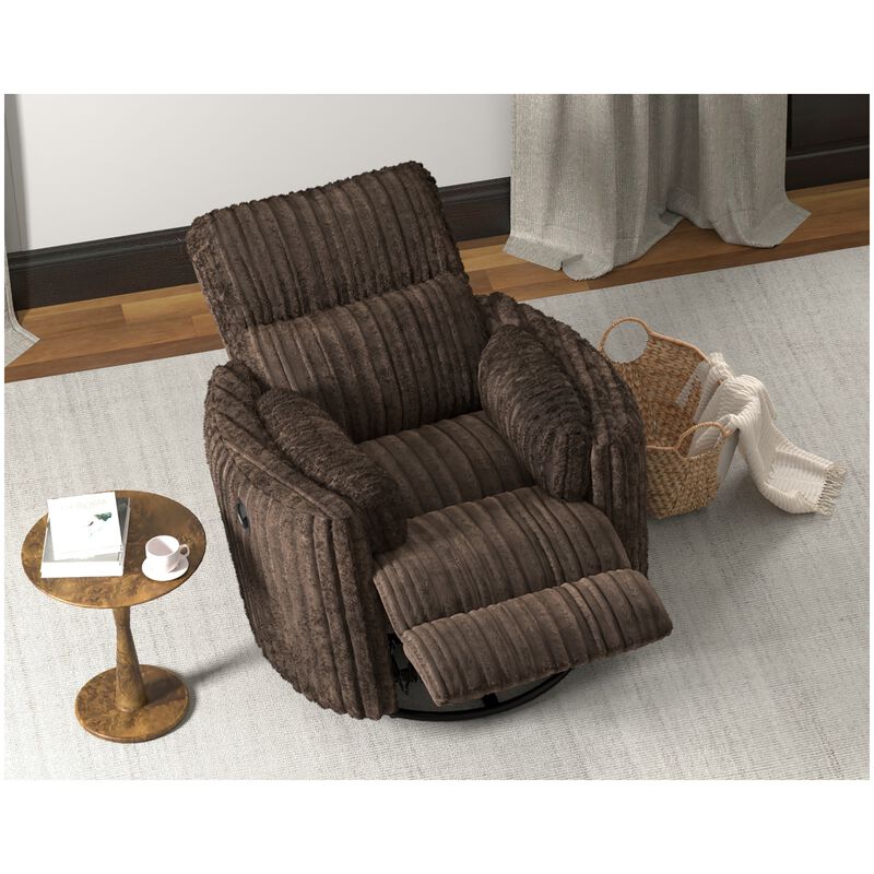 Catnapper Daydream Swivel Glider Recliner - Chocolate, Chocolate, hires