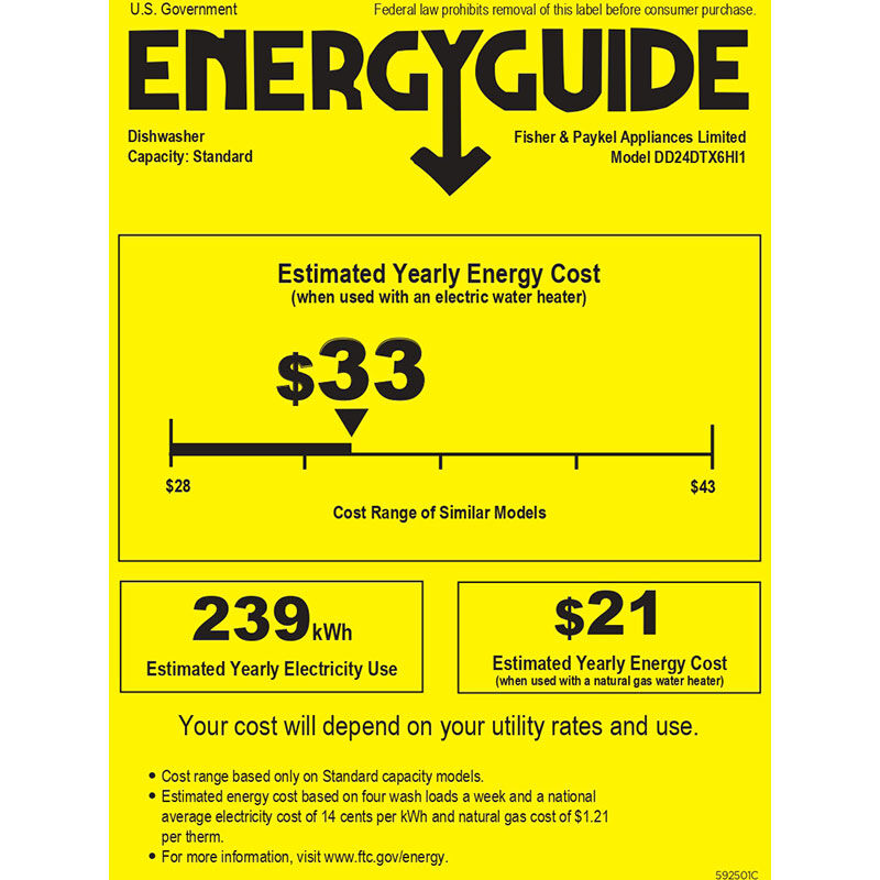 Fisher & Paykel Series 11 24 in. Smart Double Drawer with Top Control & 44 dBa Sound Level - Custom Panel Ready, , hires