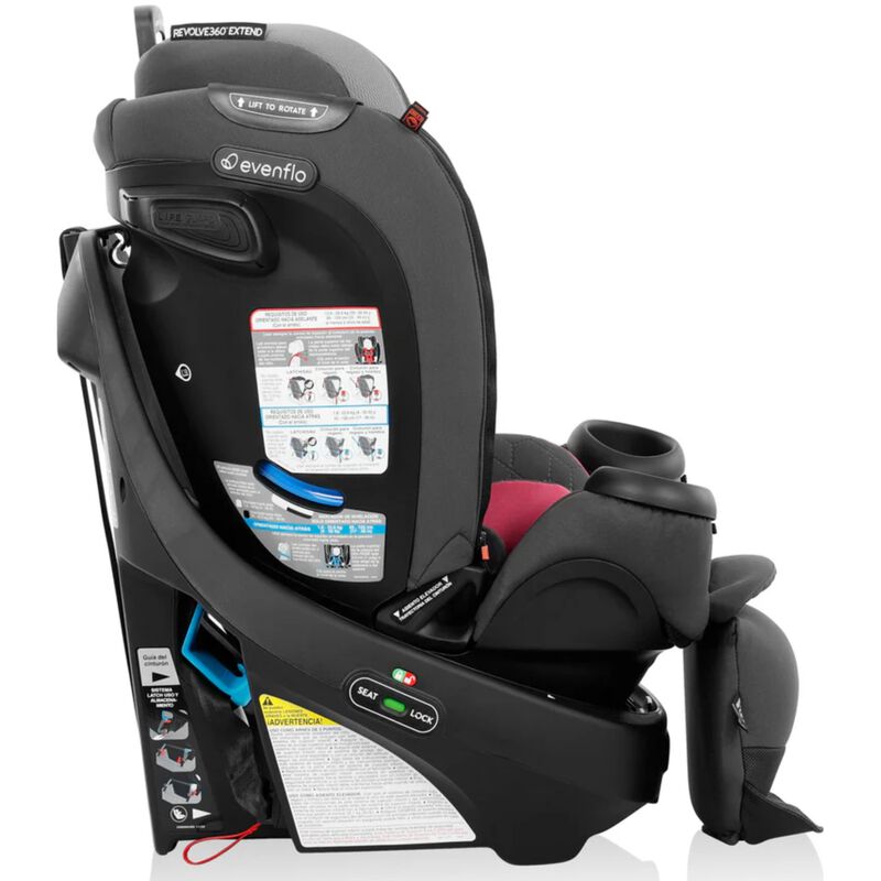 Evenflo Revolve360 Extend All-in-One Rotating Car Seat with Quick Clean Cover - Rowe Pink, , hires
