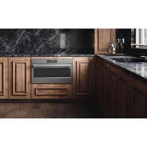 Wolf E Series 30 in. 2.4 cu. ft. Steam Electric Single Wall Oven with Dual Convection - Stainless Steel, , hires