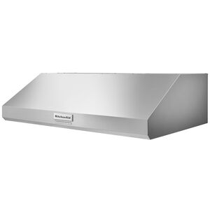 KitchenAid 36 in. Standard Style Under Cabinet Range Hood with 4 Speed Settings, 585 CFM, Ducted Venting & 2 LED Lights - Stainless Steel, , hires