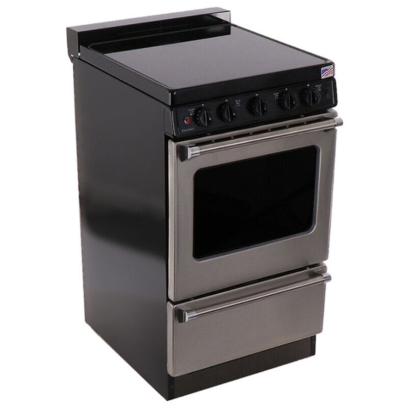 Premier 20 in. 2.4 cu. ft. Electric Range with Smoothtop Burners - Stainless Steel, , hires