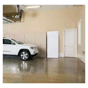 GE 33 in. 21.3 cu. ft. Garage-Ready Upright Freezer with Adjustable Shelves - White, , hires