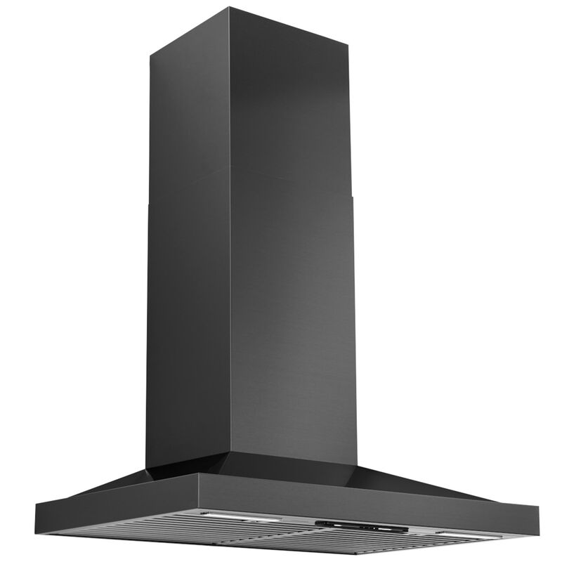 Best WCS1 Series 30 in. Chimney Style Smart Range Hood with 4 Speed Settings, 650 CFM & 2 LED Lights - Black Stainless, , hires