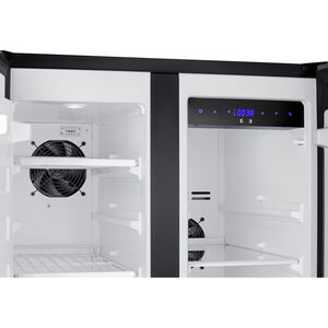 Summit 24 in. 3.7 cu. ft. Side by Side Undercounter Refrigerator - Stainless Steel with Black Cabinet, , hires