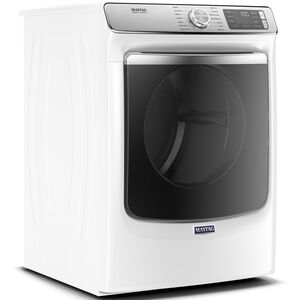 Maytag 27 in. 7.3 cu. ft. Smart Stackable Gas Dryer with Extra Power Button, Industry-Exclusive Extra Moisture Sensor, Sanitize & Steam Cycle - White, White, hires