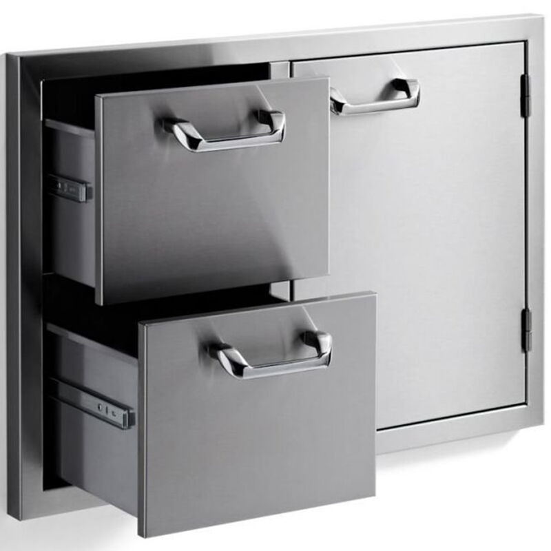 Sedona by Lynx 30 Inch Double Drawer and Access Door Combo - Stainless Steel, , hires