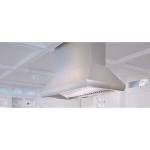 Wolf 66 in. Ducted Chimney Style Range Hood with 3 LED Lights - Stainless Steel, , hires