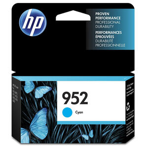 HP 952 Series Cyan Original Printer Ink Cartridge, , hires