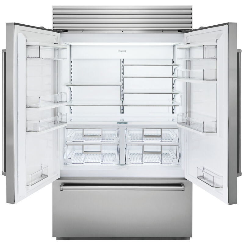 Sub-Zero Classic Series 48 in. Built-In 28.9 cu. ft. Smart French Door Refrigerator with Tubular Handles & Internal Water Dispenser - Stainless Steel, , hires