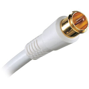 RCA 6' Female to Female Coaxial Cable - White, , hires