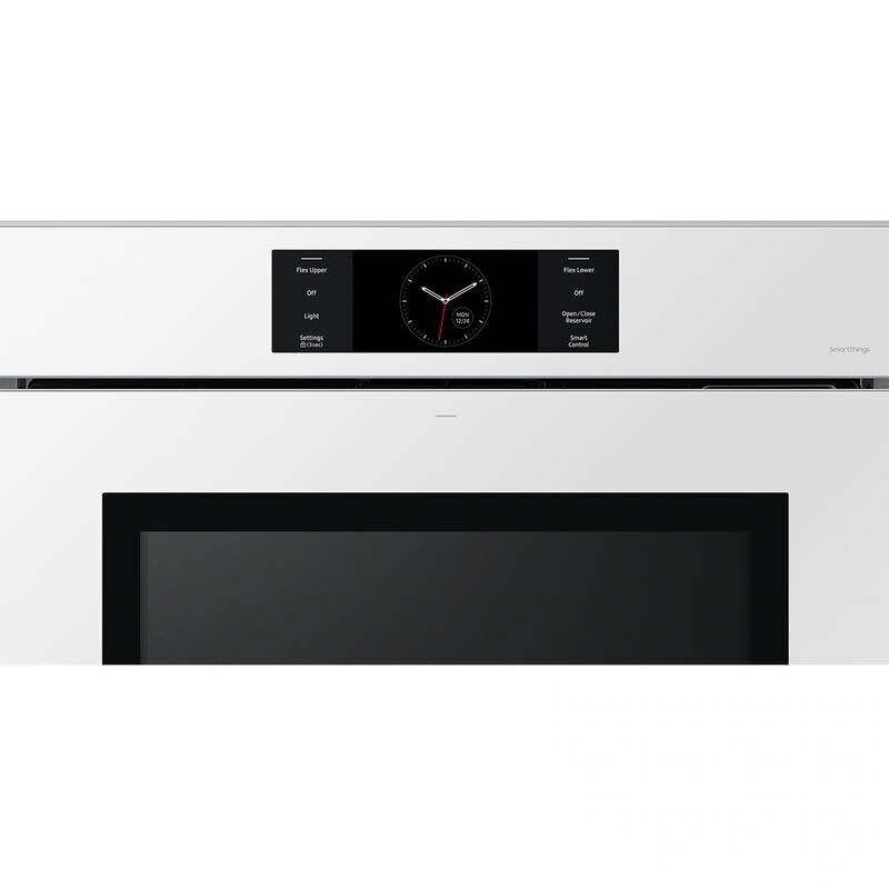 Samsung Bespoke 30 in. 5.1 cu. ft. Smart Steam Electric Single Wall Oven with Dual Convection - White Glass, , hires