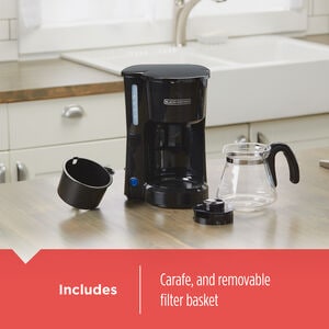 Black & Decker 5-Cup Coffee Maker - Black, , hires