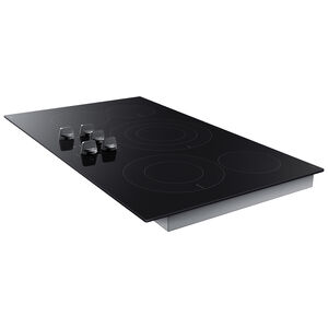 Samsung 36 in. 5-Burner Smart Electric Cooktop with Simmer Burner & Power Burner - Black, , hires