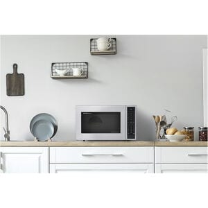 Sharp 25 in. 1.5 cu. ft. Countertop Microwave with 11 Power Levels & Sensor Cooking Controls - Stainless Steel, Stainless Steel, hires