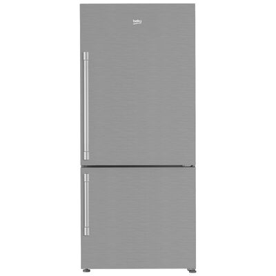 Beko 30 in. 16.1 cu. ft. Smart Counter Depth Bottom Freezer Refrigerator, Right Hinged - Fingerprint Resistant Stainless Steel | BFBF30216SS