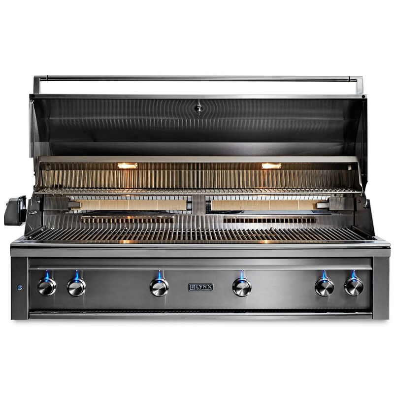 Lynx Professional 54 in. 5-Burner Built-In Liquid Propane Gas Grill with Rotisserie & Smoker Box - Stainless Steel, , hires