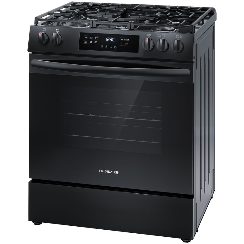 Frigidaire 30 in. 5.1 cu. ft. Slide-In Gas Range with 5 Sealed Burners - Black, , hires