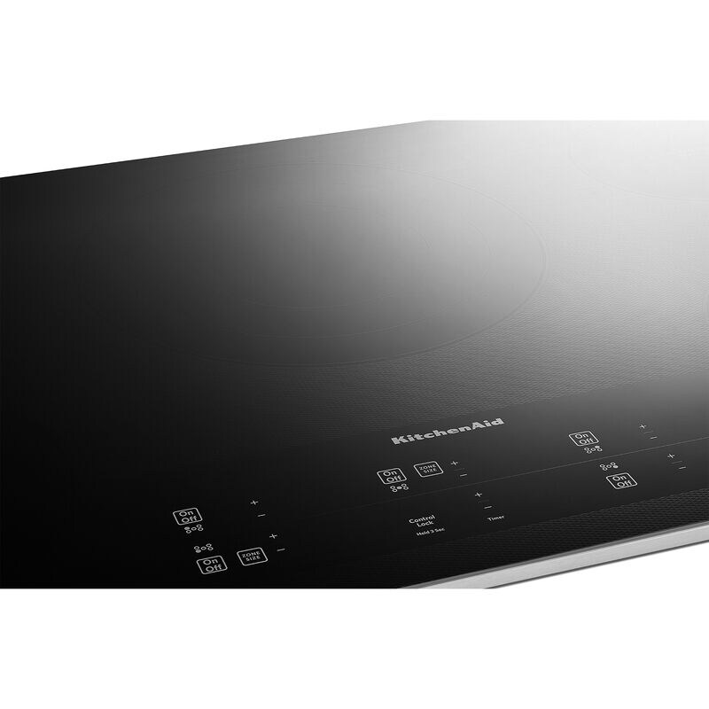 KitchenAid 36 in. 5-Burner Electric Cooktop with Simmer Burner & Power Burner - Stainless Steel, , hires