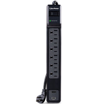 CyberPower P604UCBK Surge Protector - Black | P604UCBK