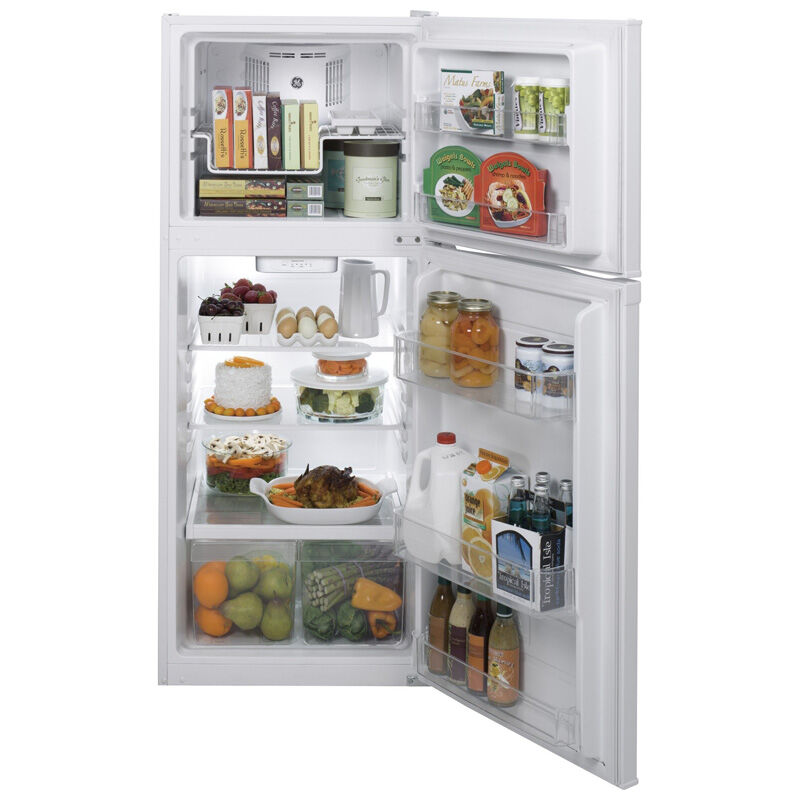 GE 24 in. 11.6 cu. ft. Top Freezer Refrigerator - White, White, hires