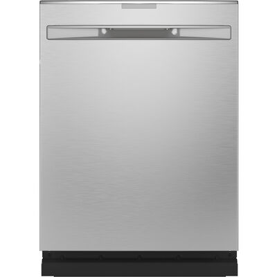 GE Profile 24 in. Smart Built-In Dishwasher with Top Control, 42 dBA Sound Level, 16 Place Settings, 5 Wash Cycles & Sanitize Cycle - Stainless Steel | PDP755SYRFS