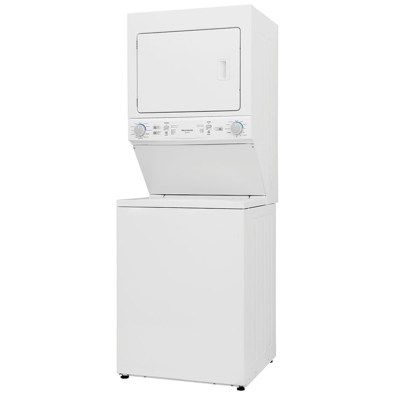 Frigidaire 27 in. Laundry Center with 3.9 cu. ft. Washer with 11 Wash Programs & 5.5 cu. ft. Electric Dryer with 10 Dryer Programs - White, , hires