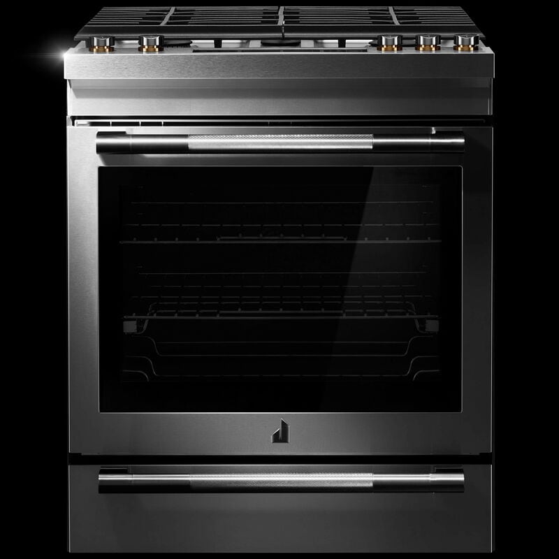 JennAir Rise Series 30 in. 6.4 cu. ft. Air Fry True European Convection Slide-In Gas Range with 5 Sealed Burners - Stainless Steel, , hires