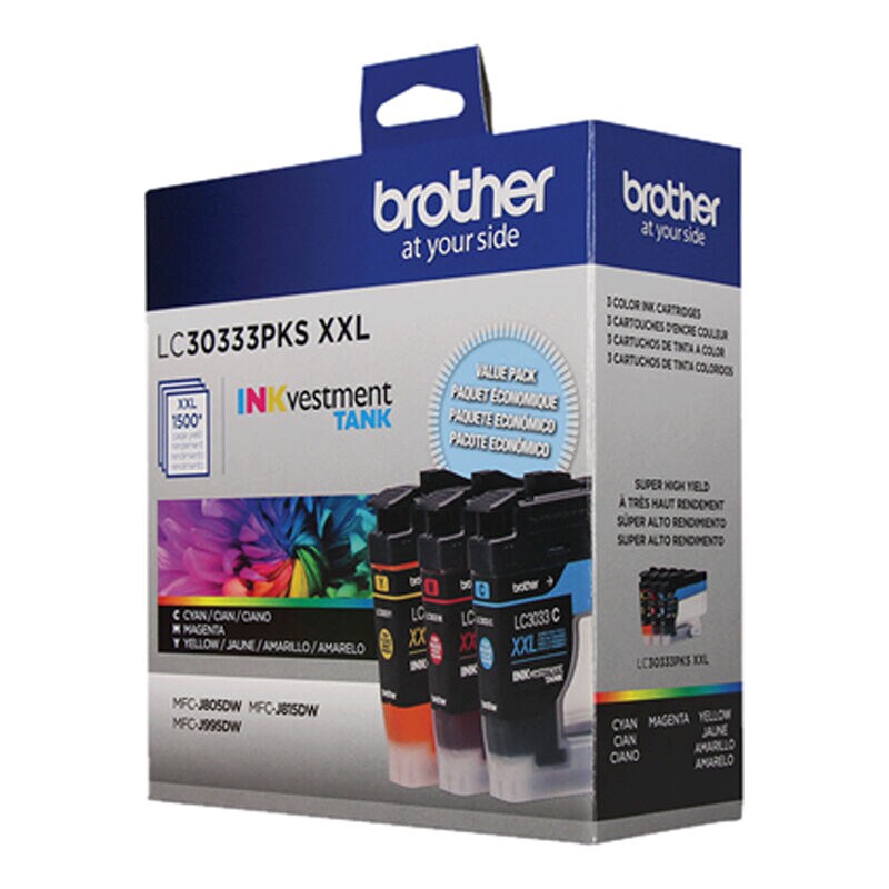 Brother INKvestment Tank Super High-Yield Color Ink Cartridge - 3 Pack, , hires