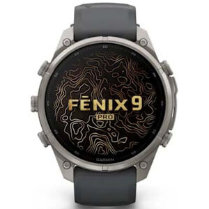 Garmin fenix 9 Pro 47 mm, AMOLED Smart Watch - Titanium with Graphite/Black Silicone Band, , hires