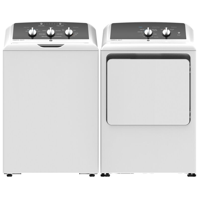 GE 27 in. 6.2 cu. ft. Electric Dryer with Aluminized Alloy Drum - White, , hires