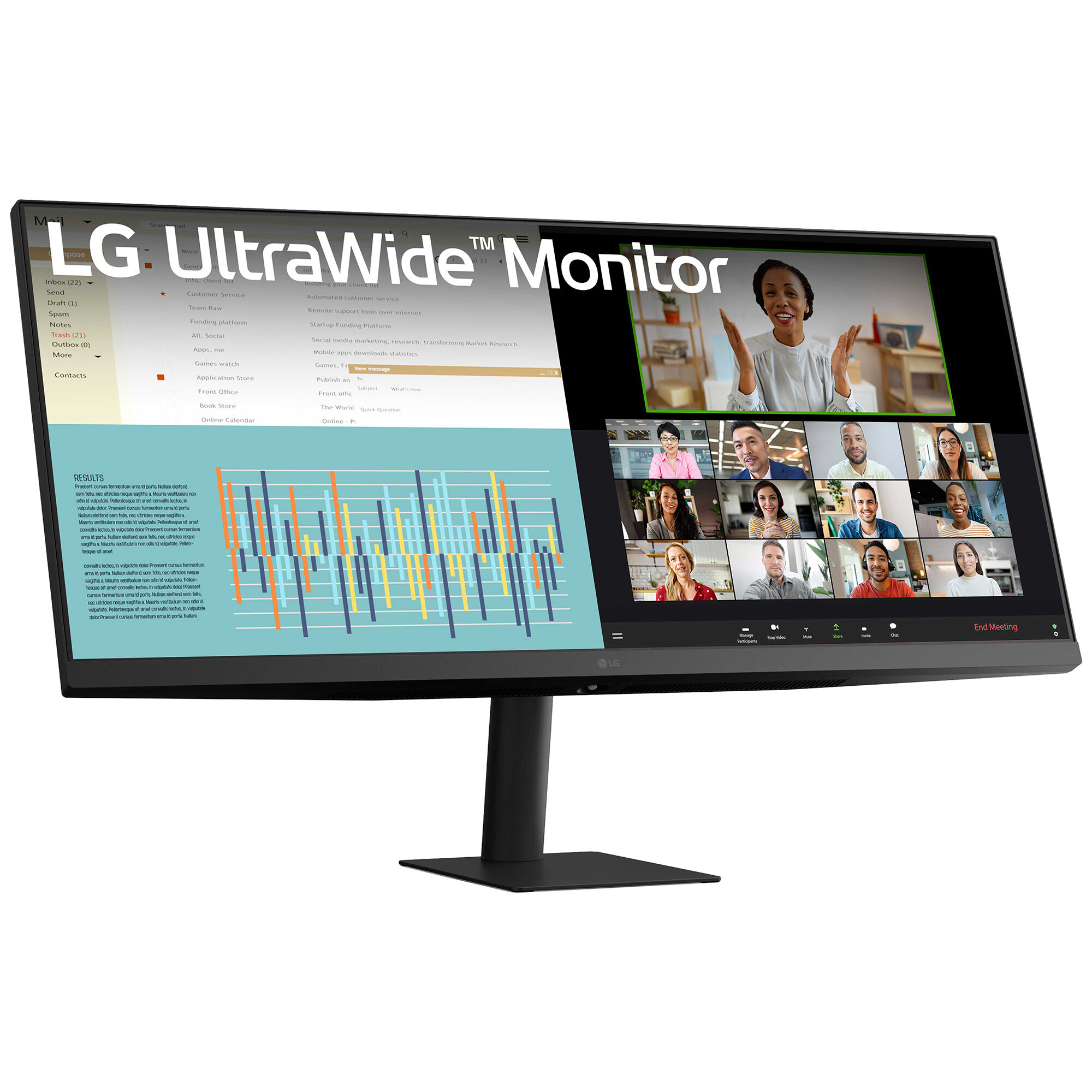 LG 34 in. UltraWide IPS FHD 100Hz VESA DisplayHD 400 Computer