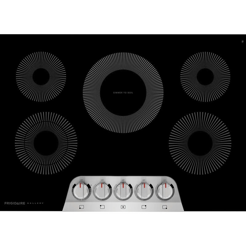 Frigidaire Gallery 30 in. 5-Burner Electric Cooktop with Simmer Burner & Power Burner - Stainless Steel, , hires