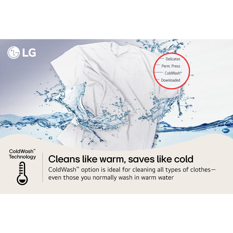 LG 27 in. 4.5 cu. ft. Smart Stackable Front Load Washer with AI Wash - White, , hires
