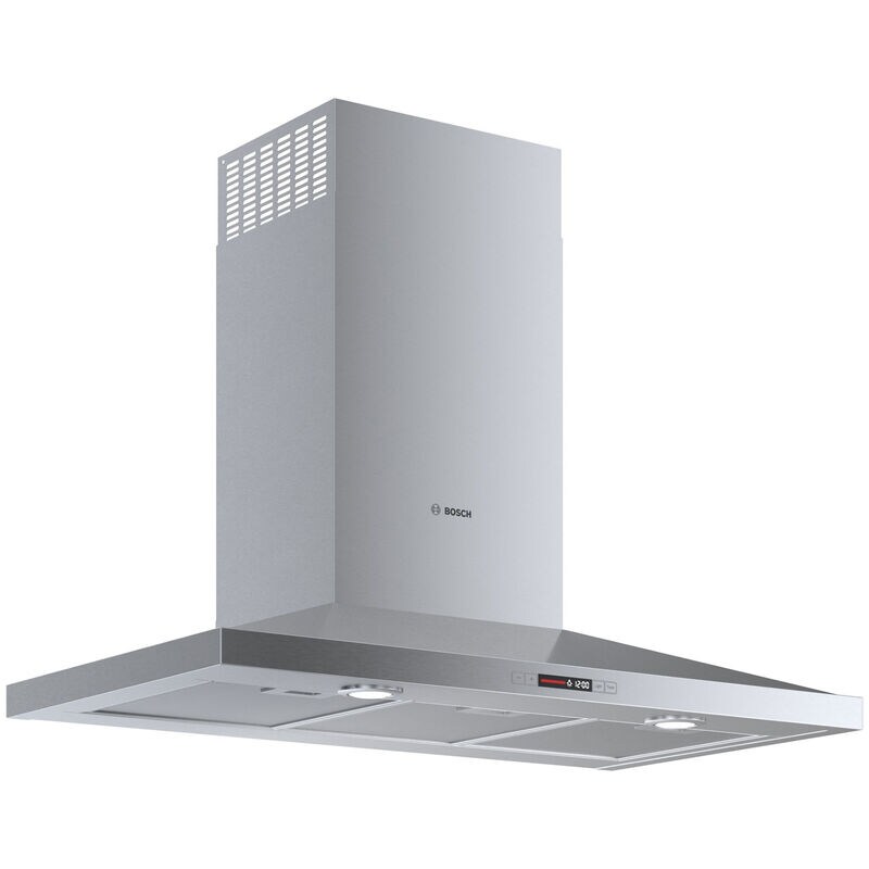 Bosch 300 Series 36 in. Convertible Chimney Style Range Hood with 300 CFM, 3 Fan Speeds & 2 LED Lights - Stainless Steel, , hires
