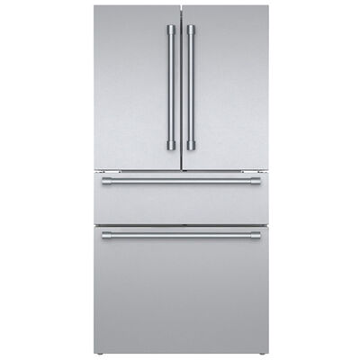 Thermador 36 in. 20.4 cu. ft. Smart Counter Depth 4-Door French Door Refrigerator with Internal Water Dispenser - Stainless Steel | T36FL821NS