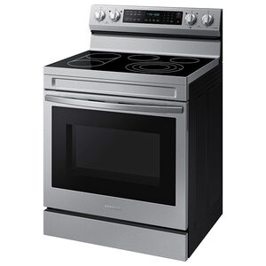 Samsung 30 in. 6.3 cu. ft. Air Fry Convection Oven Freestanding Electric Range with 5 Radiant Burners & Griddle - Stainless Steel, Stainless Steel, hires